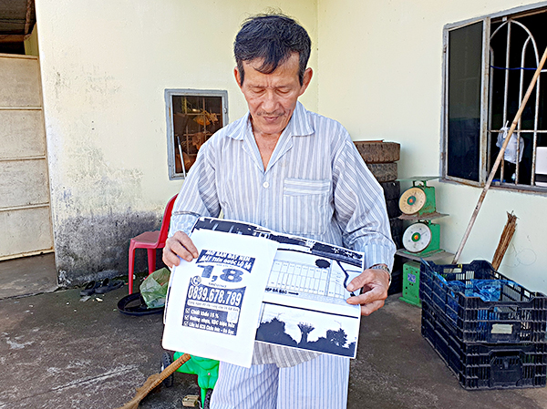 Các tờ rơi, quảng cáo bán nền đất tại xã Đá Bạc.