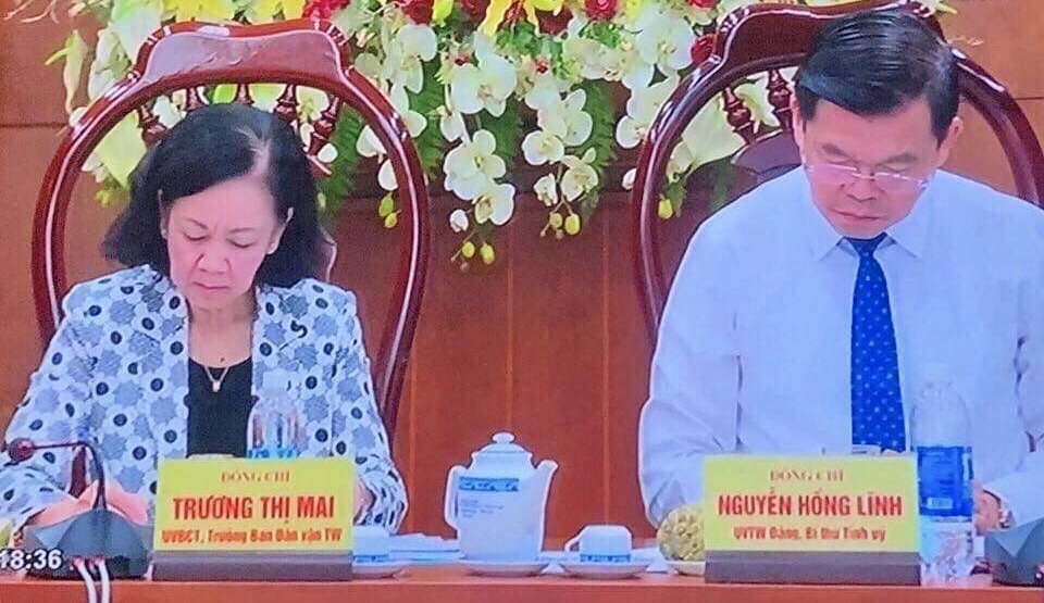 Đồng chí Trương Thị Mai, Ủy viên Bộ Chính trị, Bí thư Trung ương Đảng, Trưởng ban Dân vận Trung ương và đồng chí Nguyễn Hồng Lĩnh, Ủy viên Trung ương Đảng, Bí thư Tỉnh ủy, Chủ tịch HĐND tỉnh BR-VT chủ trì buổi làm việc.