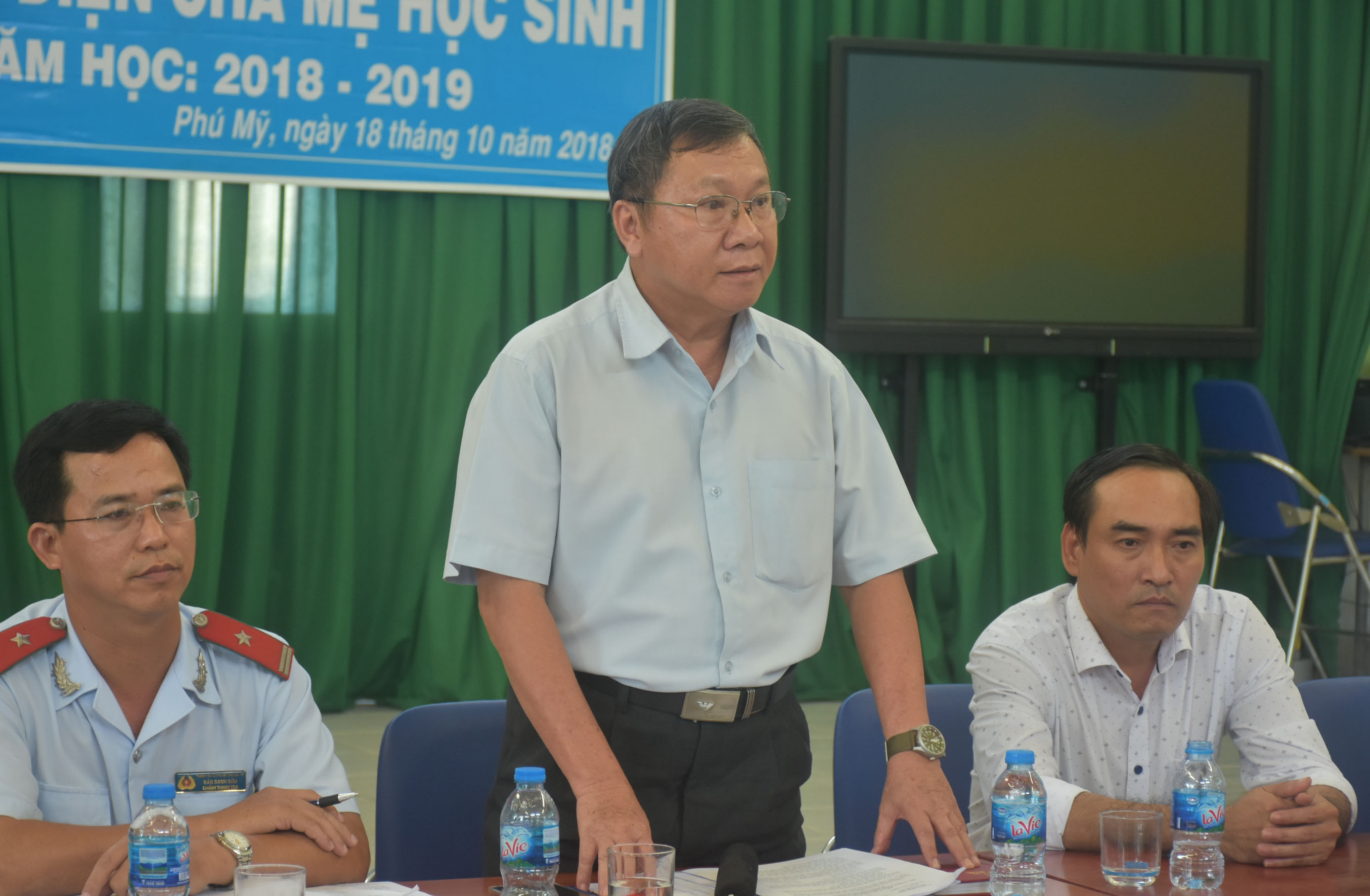 Ông Nguyễn Văn Tín, Phó Chủ tịch UBND TX.Phú Mỹ chủ trì buổi công bố kết luận kiểm tra.