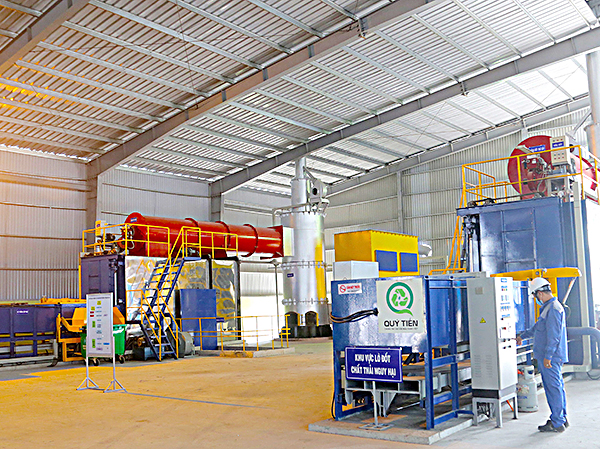Nhà máy xử lý CTNH Quý Tiến đầu tư hàng trăm tỷ đồng nhưng công suất xử lý rất thấp.