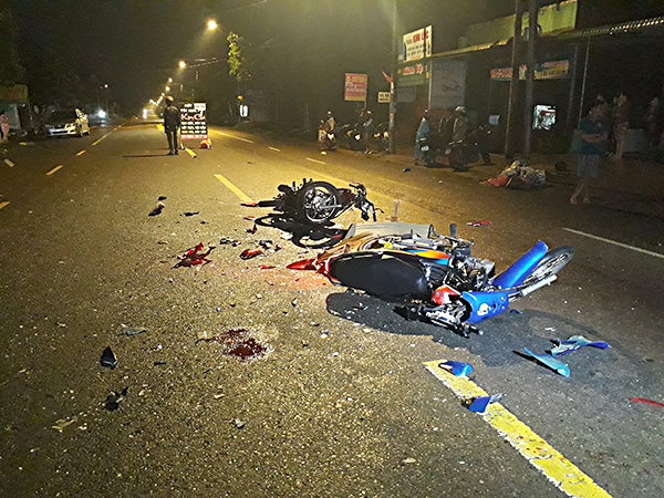 Hiện trường vụ tai nạn.