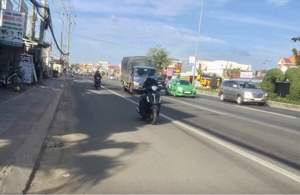 Đoạn đường đối tượng Lê Duy Hoàng và Dương Đức Thuận thực hiện hành vi cướp giật tài sản.