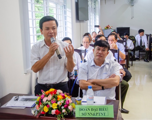 Đại diện Chi Cục Thú y phát biểu ý kiến về xây dựng thương hiệu, nâng cao chất lượng yến sào.