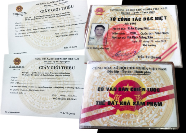 Một số tang vật đối tượng Trần Trọng Đức sử dụng.