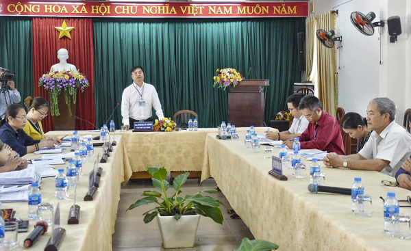Đồng chí Hoàng Vũ Thảnh, Phó Chủ tịch UBND TP. Vũng Tàu phát biểu tại buổi đối thoại.