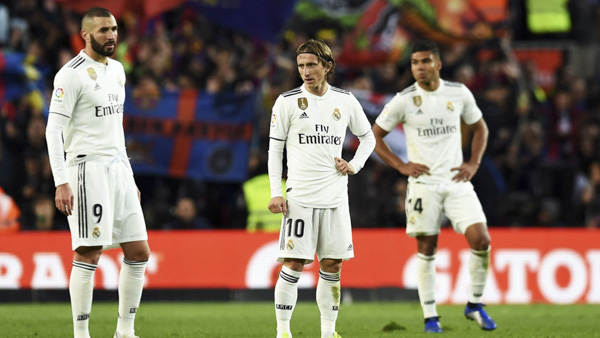 Real Madird sa sút thảm hại ở lượt đi La Liga 2018-2019.