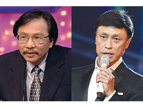 Nhạc sĩ Ngô Thụy Miên (trái) và ca sĩ Tuấn Ngọc - người trình bày thành công các ca sĩ của ông.