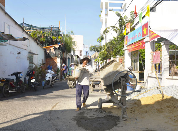 Thi công hẻm 378 đường Trương Công Định, phường 8, TP.Vũng Tàu.