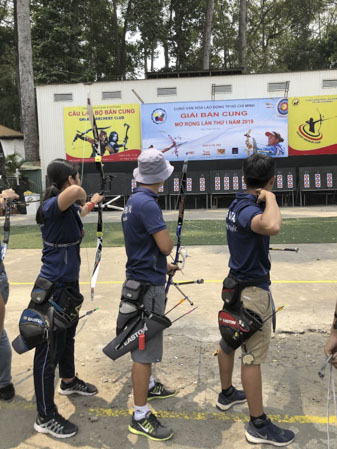 Các cung thủ BR-VT thi đấu tại giải.