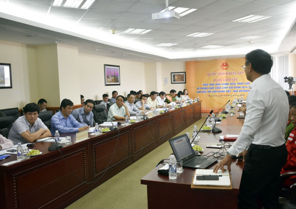 Đoàn Giám sát của Quốc hội làm việc tại trụ sở VSP tại TP.Vũng Tàu