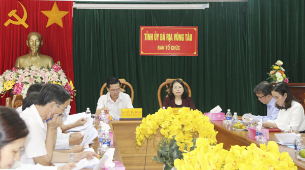 Quang cảnh hội nghị tại điểm cầu BR-VT.