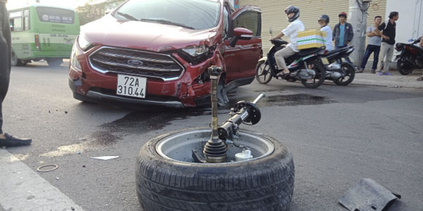 Hiện trường vụ tai nạn.    
