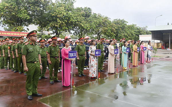 Các đội tham gia hội thao.