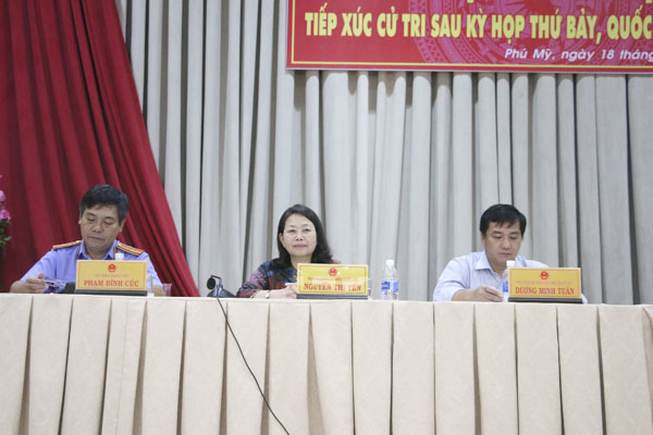 Đoàn ĐBQH tỉnh tiếp xúc cử tri TX. Phú Mỹ.