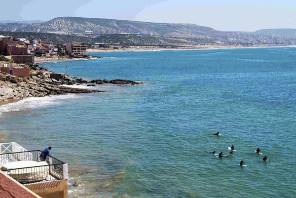 Biển Morocco trong xanh. 