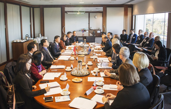 Quang cảnh buổi làm việc giữa tỉnh Bà Rịa - Vũng Tàu và bang Tây Australia.