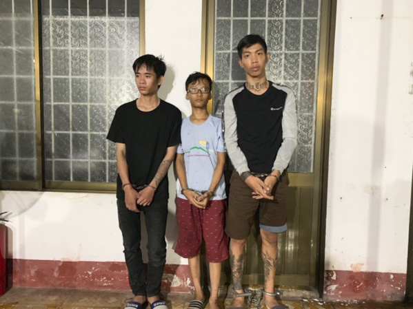 Các đối tượng (từ trái qua): Đặng Thế Phương Thanh, Phạm Tấn Tài và Bùi Duy Trọng.