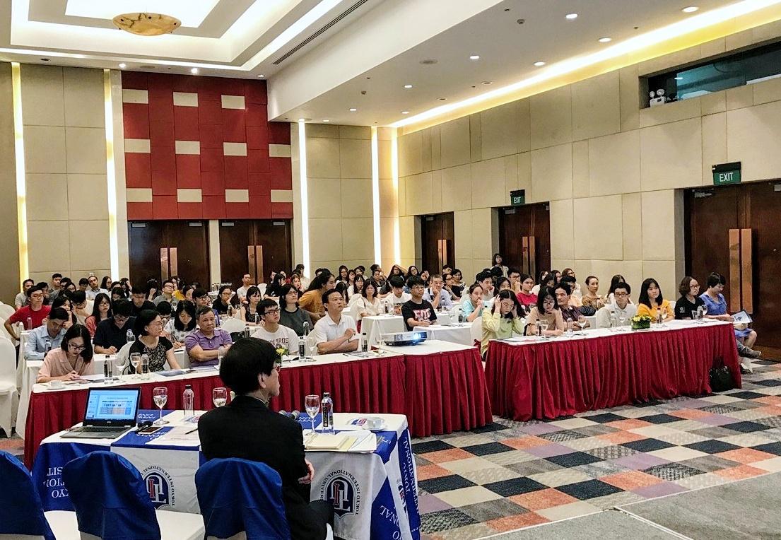 Quang cảnh chương trình tư vấn tại Hà Nội năm 2019 do Văn phòng Đại diện Trường Đại học Quốc tế Tokyo tại Việt Nam tổ chức.