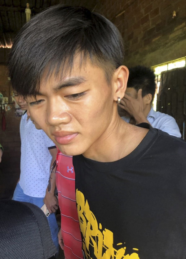 Nghi can Lê Bảo Chiêu khi bị bắt.
