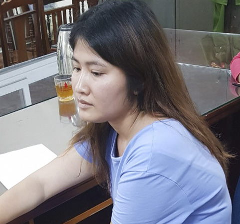 Đối tượng Hà Thị Hạnh tại cơ quan điều tra.