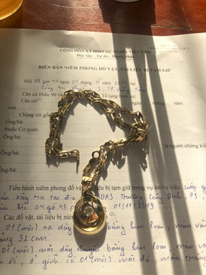 Tang vật vụ án.