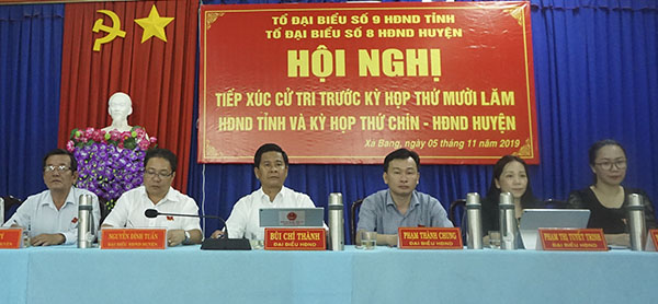 Tổ đại biểu số 9 HĐND tỉnh tiếp xúc cử tri xã Xà Bang và xã Cù Bị (huyện Châu Đức).