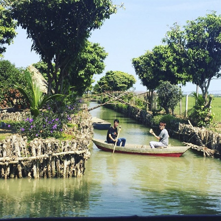Khung cảnh sông nước tại KDL sinh thái Tứ Phương Thất Đảo.