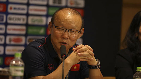 Có lẽ lúc này  tấm HCV SEA Games 30 không quá quan trọng với thầy trò HLV Park Hang-seo.  (Ảnh: TTVH)  