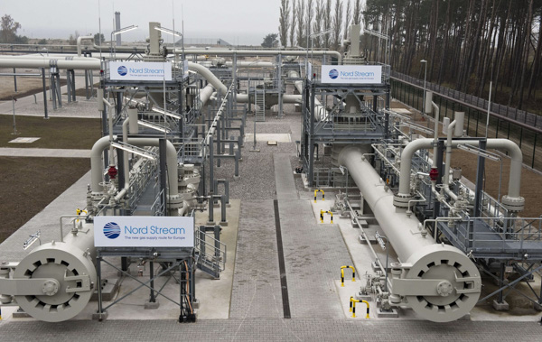 Hệ thống đường ống dẫn khí giai đoạn 1 của dự án Dòng chảy phương Bắc qua biển Baltic tại Lubmin, miền Đông Bắc Đức.