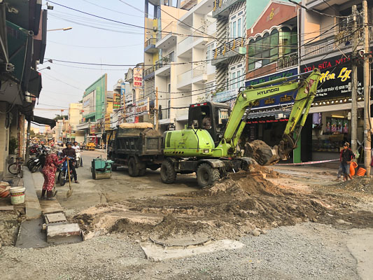 Thi công đường Đồ Chiểu, TP.Vũng Tàu.