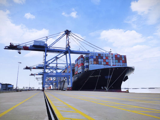 Tàu Maersk Aerks Emerald cập cảng CMIT ngày 1/1/2020.