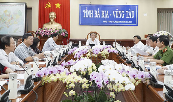 Quang cảnh Hội nghị tại điểm cầu tỉnh BRVT. Ảnh: PHÚC HIẾU