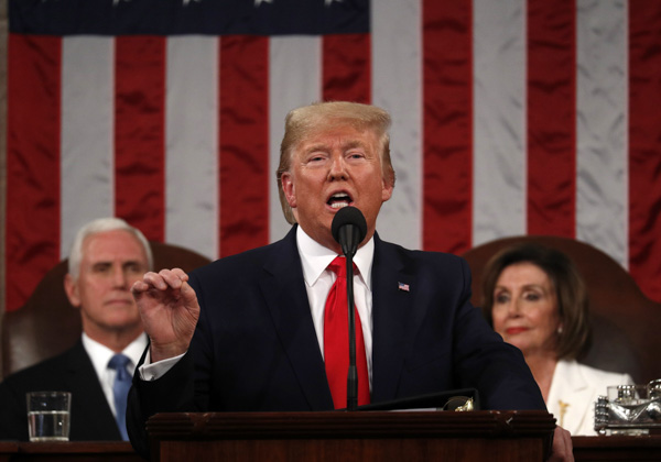 Tổng thống Mỹ Donald Trump đọc Thông điệp liên bang lần thứ 3 ở Washington DC.