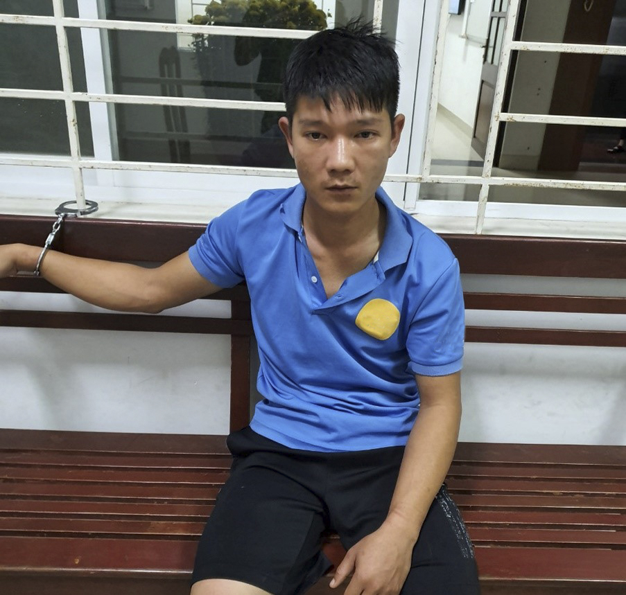 Đối tượng Chung tại cơ quan Công an.