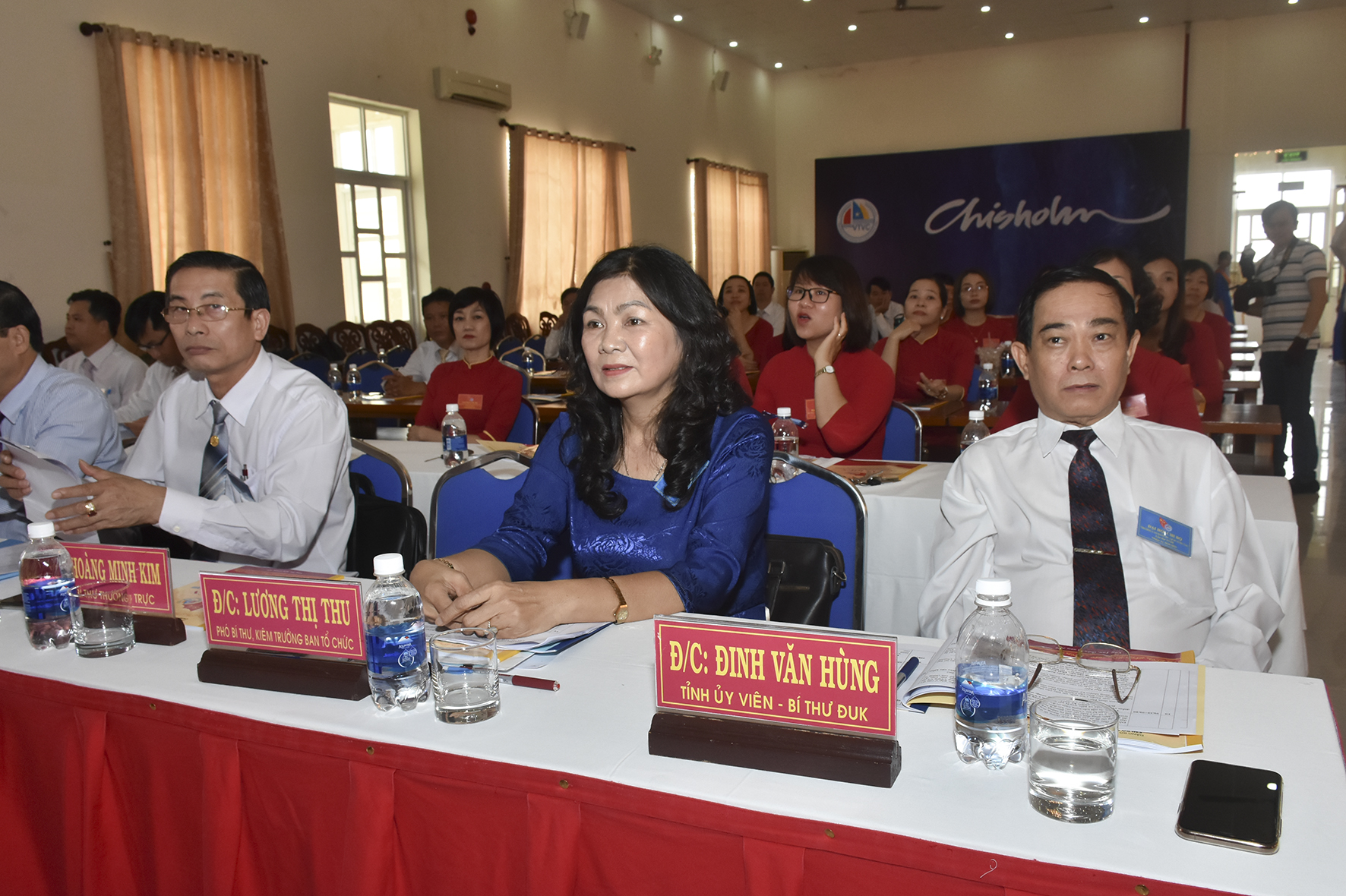 Các đồng chí Thường trực Đảng ủy Khối Cơ quan và DN tỉnh tham dự Đại hội.
