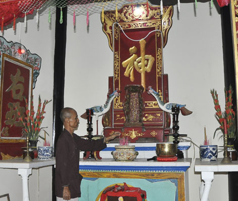 Gian chánh điện đình Thạnh Mỹ.