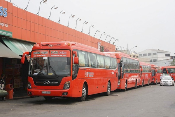 Xe khách Phương Trang tại bến xe Vũng Tàu.