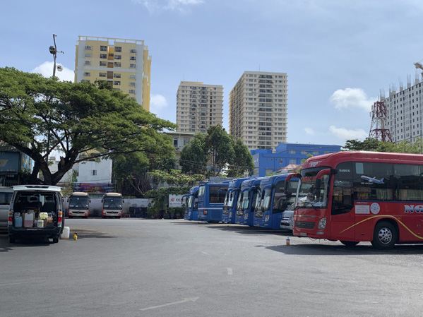 Quang cảnh bến xe khách Vũng Tàu sáng ngày 23/4. Ảnh: THỤY NHIÊN