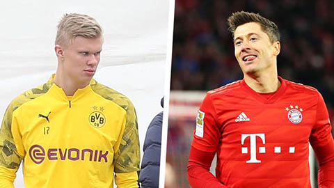 Haaland và Lewandowski.