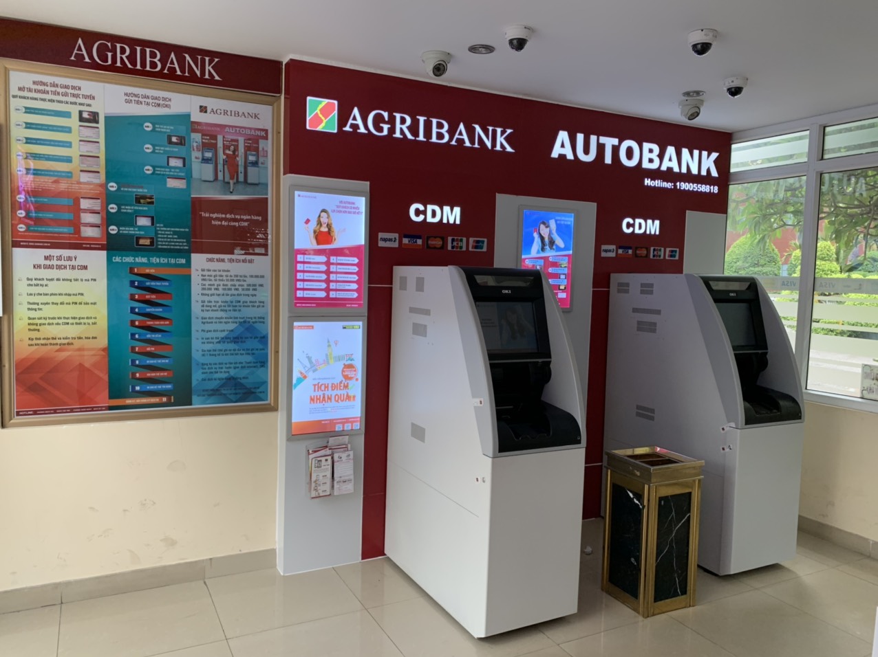 Máy CDM được Agribank,  chi nhánh BR-VT lắp đặt  tại trụ sở chính của đơn vị.