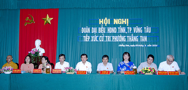 Tổ đại biểu số 1 HĐND tỉnh TXCT Phường Thắng Tam (TP. Vũng Tàu). Ảnh: MẠNH THẮNG