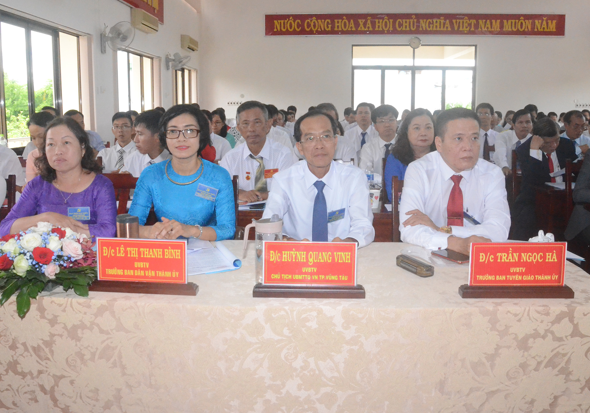 Lãnh đạo UBMTTQVN thành phố và lãnh đạo các ban của Thành ủy Vũng Tàu dự Đại hội.