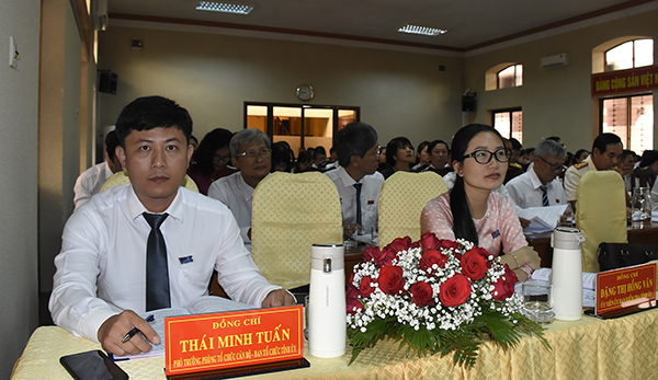 Đại diện các ban Đảng của Tỉnh ủy dự Đại hội.