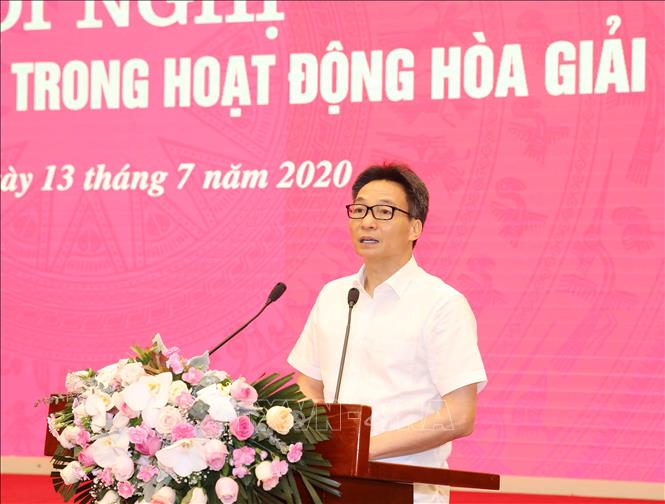 Phó Thủ tướng Chính phủ Vũ Đức Đam  phát biểu tại Hội nghị. Ảnh: PHƯƠNG HOA
