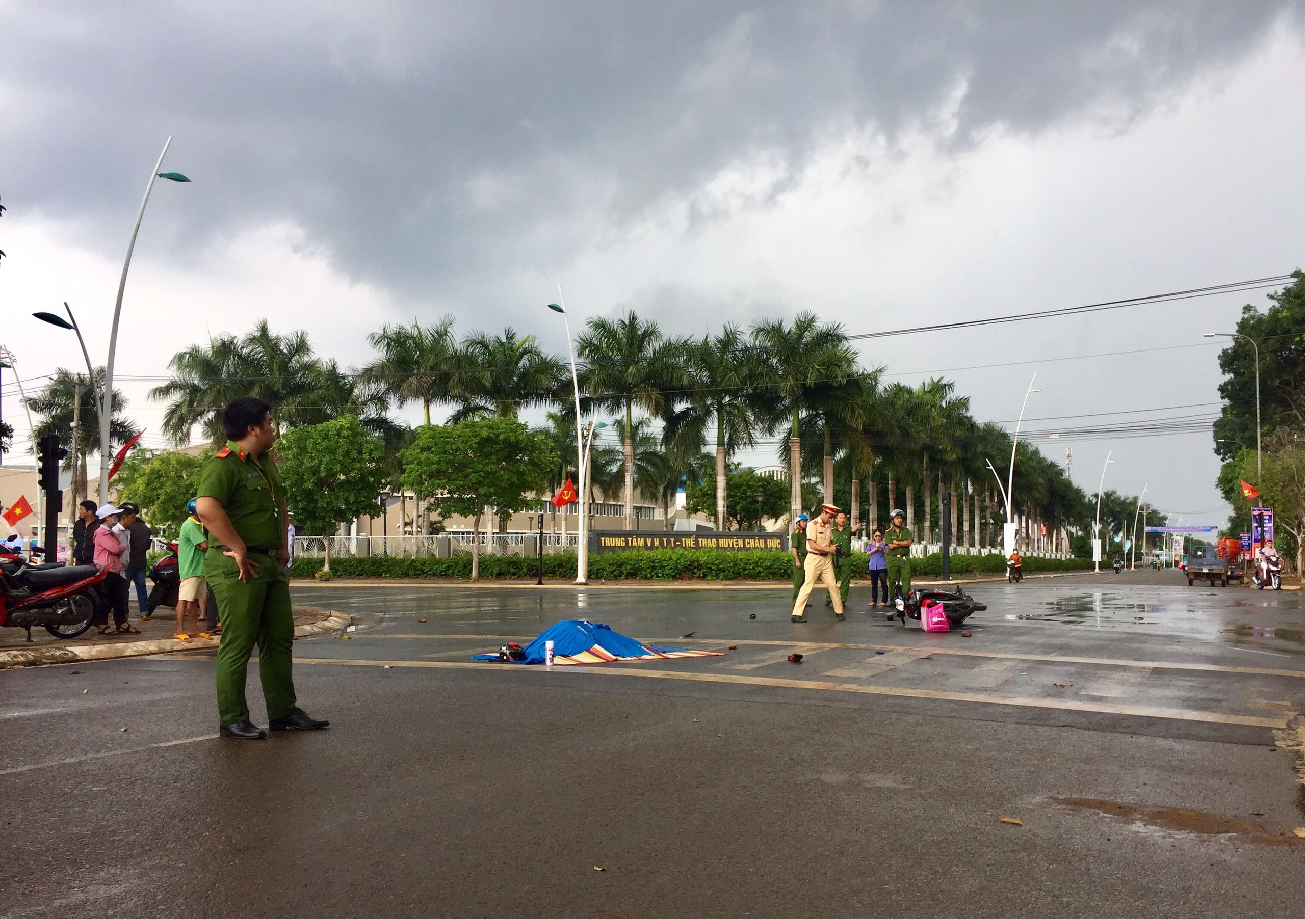Hiện trường vụ tai nạn.