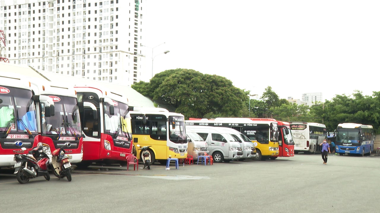 Bến xe Vũng Tàu vắng khách vì dịch COVID-19.