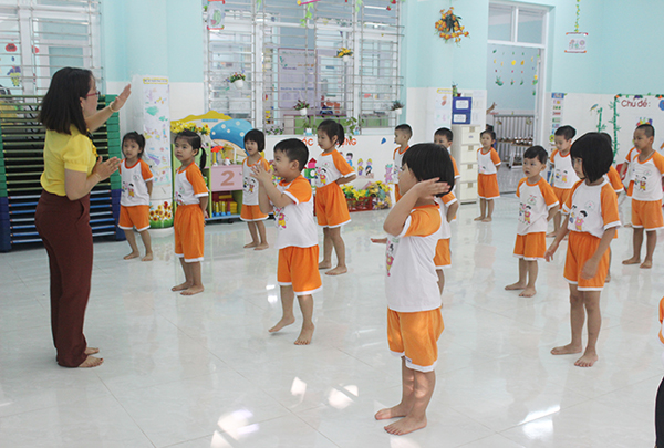 HS Trường MN Hương Sen (TP. Vũng Tàu) trong một tiết học. (ảnh mang tính minh họa)