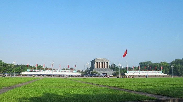 Toàn cảnh Quảng trường Ba Đình lịch sử.