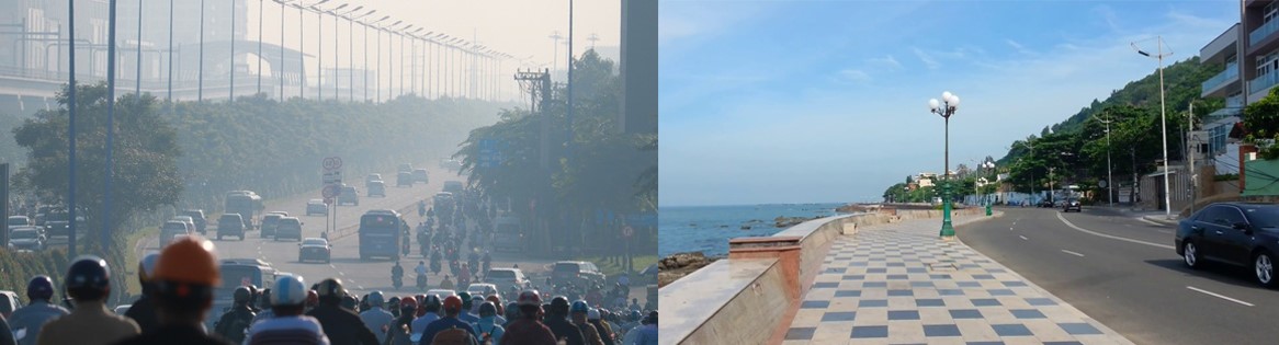 Môi trường ở các thành phố lớn luôn có mức độ ô nhiễm cao hơn tại Vũng Tàu