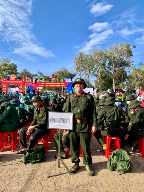 Thanh niên TP. Vũng Tàu tham gia nghĩa vụ Công an nhân dân.
